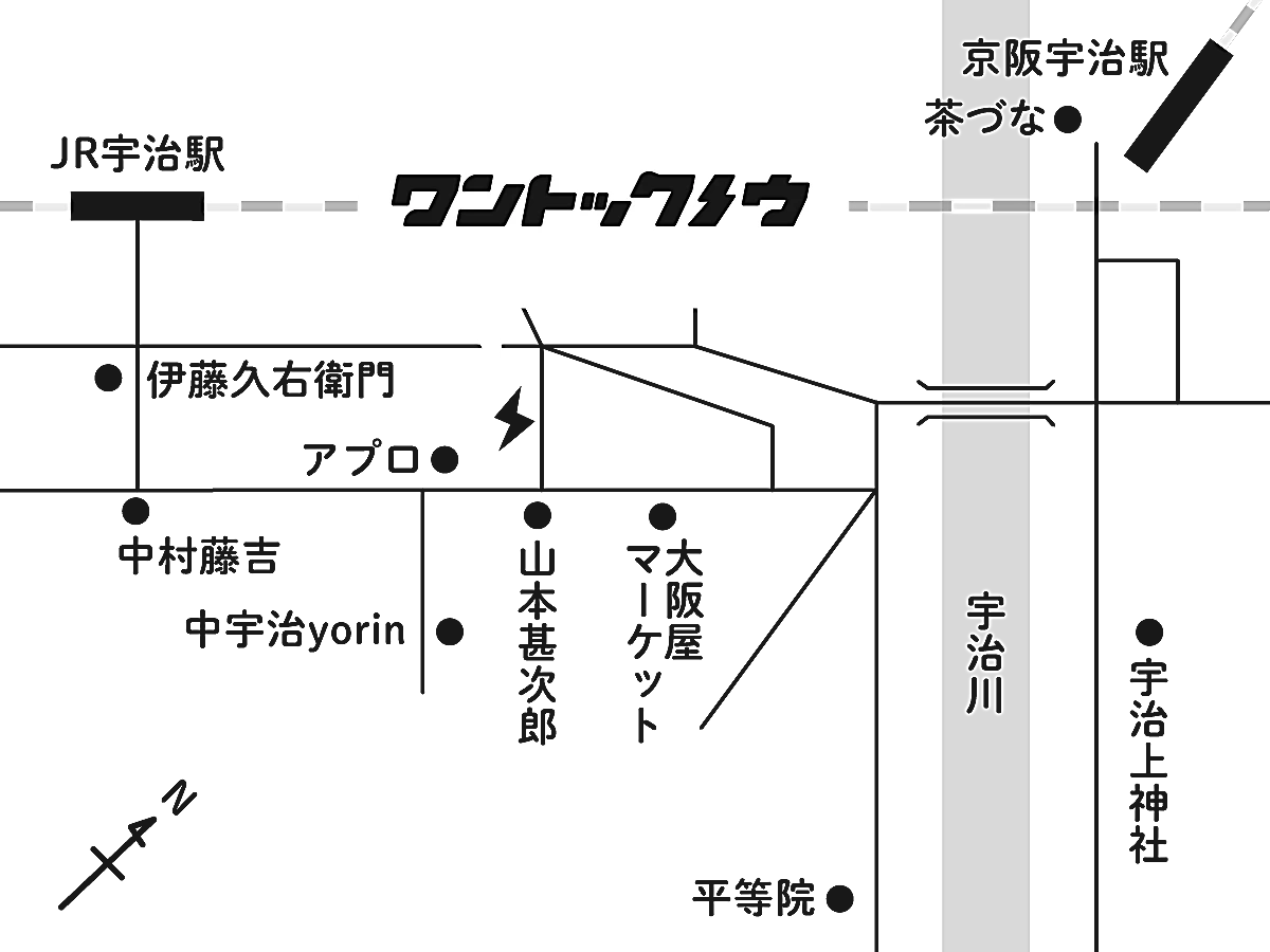 宇治校の地図